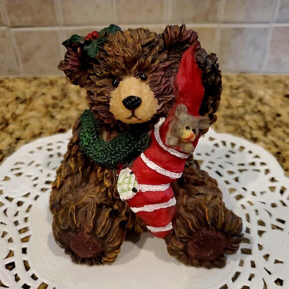 Christmas Resin Bear Figure Decoration Figure MY STOCKING - Picture 4 of 7